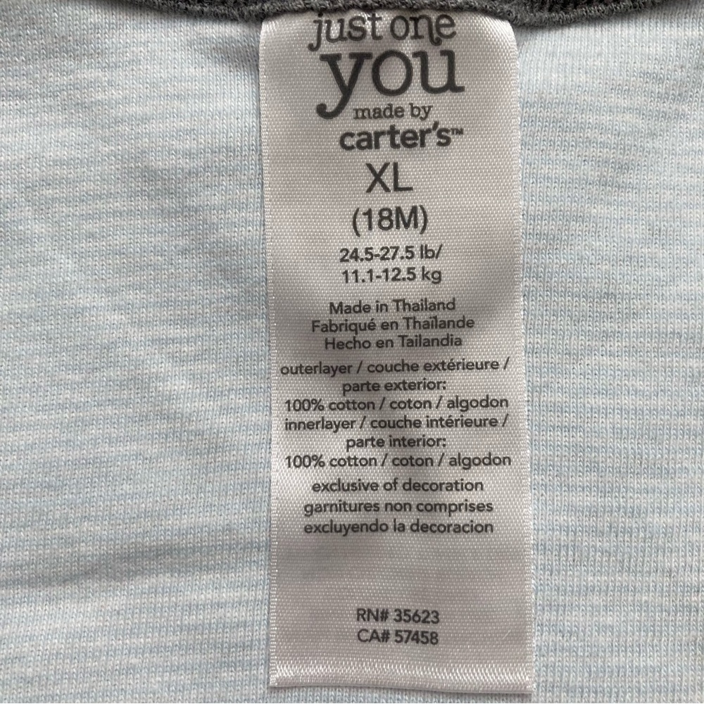 Just One You by Carter’s Cardigan Shirt Boys Xtra Large 18 Months Gray - Picture 5 of 5